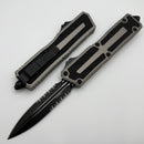 Microtech Scarab 2 Gen 3 Tactical D/E Partial Serrated w/ Natural Clear Handle 1280-2NC