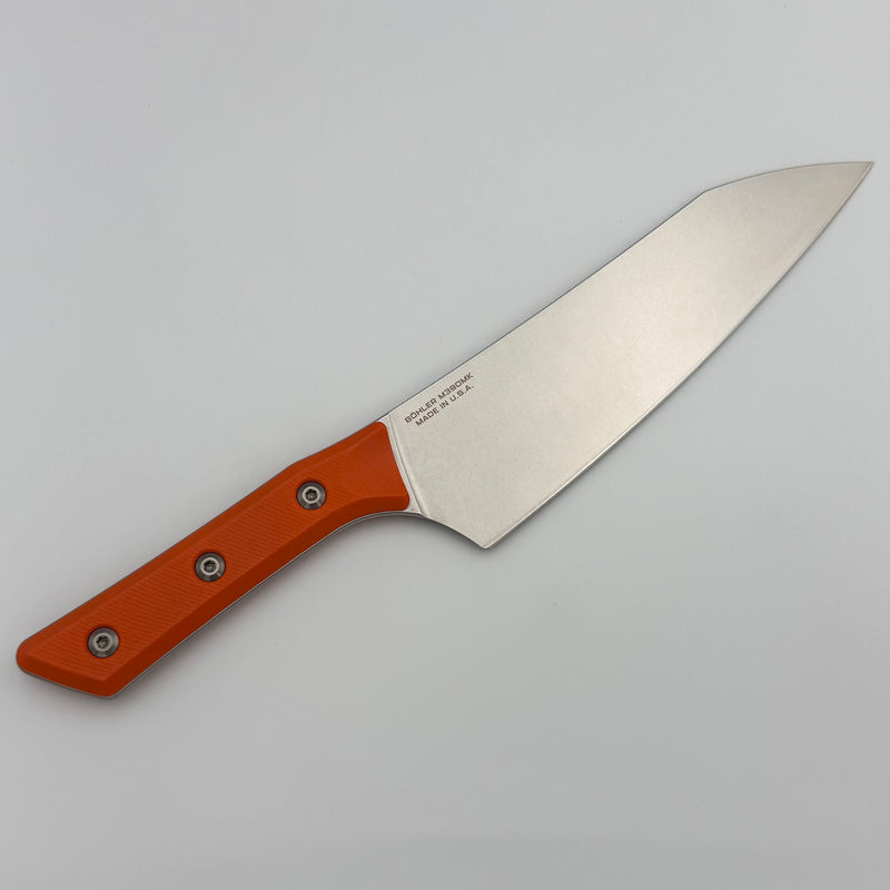 Microtech Chef's Knife Ember G-10 Handle w/ Stonewash M390MK 3000-10EM