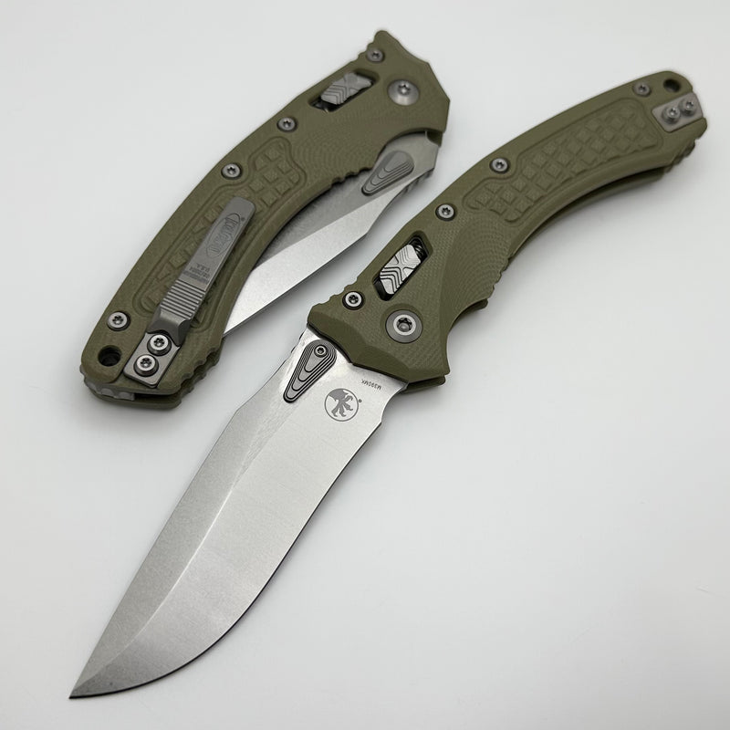 Microtech Amphibian RAM LOK OD Green Frag G-10 & Stonewash M390MK 137RL-10FRGTOD