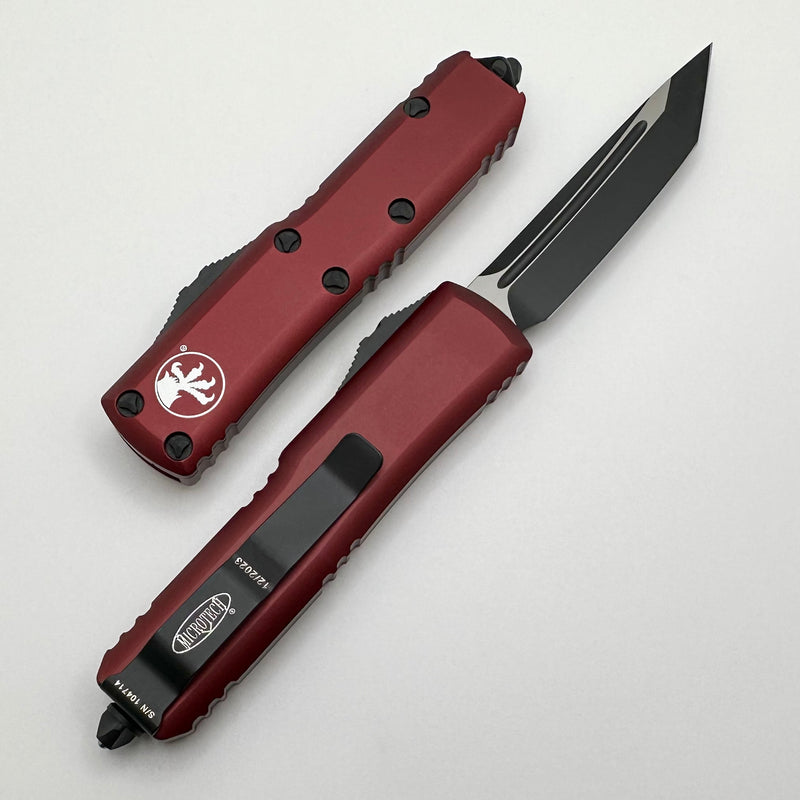 Microtech UTX-85 Tanto Black & Merlot 233-1MR