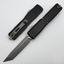 Microtech Ultratech ZBP Tanto Apocalyptic Full Serrated w/ Black Handle 1123-12AP