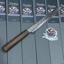 Demko Bread Kitchen Knife w/ Japanese Red Oak Handle & VG10 San Mai