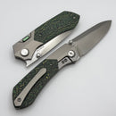 Remette RT Meteor Titanium Handles w/ Green Carbon Fiber Inlays & M390 RTPT-C