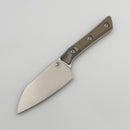 Microtech Santoku 4.2" Tan G-10/Titanium Bolster Handle w/ Stonewash M390MK 3300B-10TA