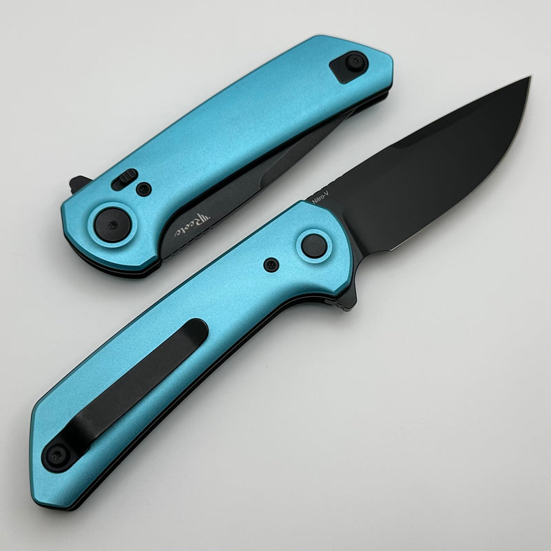 Reate Knives PL-XF Blue Aluminum Handles & PVD Nitro-V