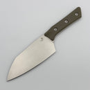 Microtech Santoku 6" OD Green G-10 Handle w/ Stonewash M390MK 3200-10OD