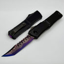 Marfione Select Microtech Combat Troodon Gen III Blued Baker Forge Coppermai Hellhound w/ Black Hefted Handle & Purple Accents Signature Series 1219-16MS3