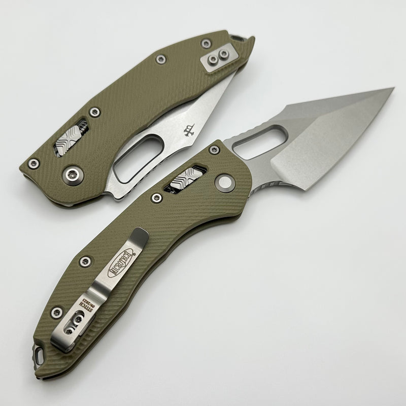 Microtech Knives Manual Stitch RAM LOK Fluted OD Green G-10 & M390MK 169RL-10FLGTOD