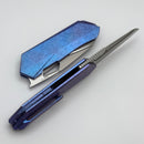 Remette RT Woodpecker w/ Blue Crystallized Titanium Handles & M390 RTWP-IB