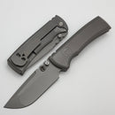 Chaves Knives Redencion 229 w/ Stonewash Titanium Integral Handle w/ Magnetic Radiation Ti Inlays & Drop Point M390