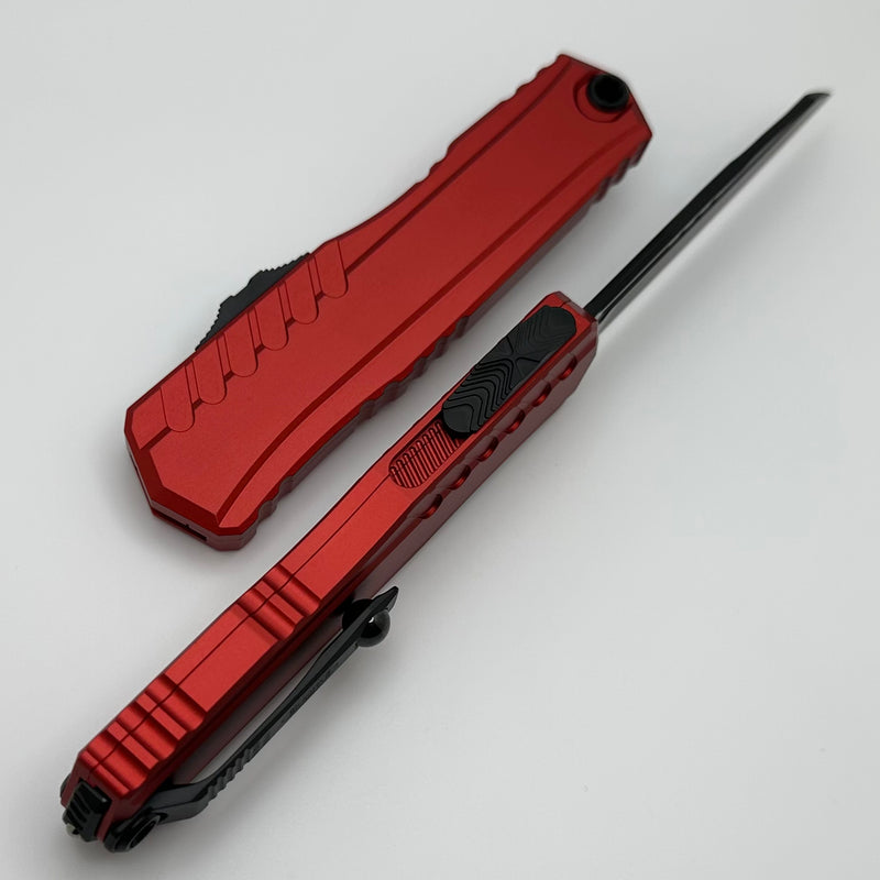 Microtech Cypher II Black S/E & Red Handle 1241-1RD