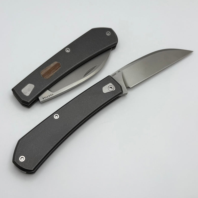 Tactile Knife Co Ranger Slipjoint Titanium Handle w/ Westinghouse Micarta Shield & Wharncliffe MagnaCut