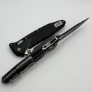 Microtech Socom Ram-Lok Tactical w/ Black Aluminum Frag Handles & S/E Part Serrated Black M390MK 160RL-2FR