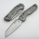Microtech Marfione Select MSI RAM LOK Titanium Handles w/ Double Vapor Blast & Blue Accents & Stonewash M390MK 210-10MS2
