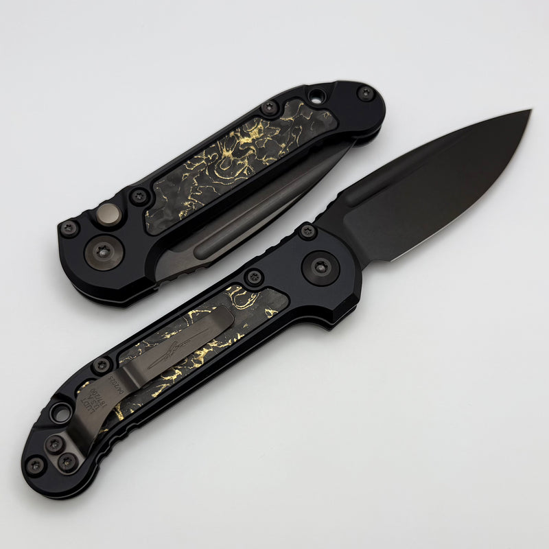 Microtech Knives LUDT Gen III DLC S/E w/ Pro-Tech Composites Carbon Fiber Inlays Signature Series 1135-1DLCTSAE