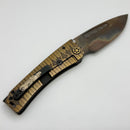 Medford Marauder Full Size Bronze Tsunami-Maki Wrap Titanium Handles w/ 0.26" Vulcan 3V Drop Point