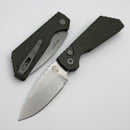 Discontinued Pro-Tech PT Plus Green Gridlock Aluminum Handle & Stonewash MagnaCut Blade PT205-Gridlock Green