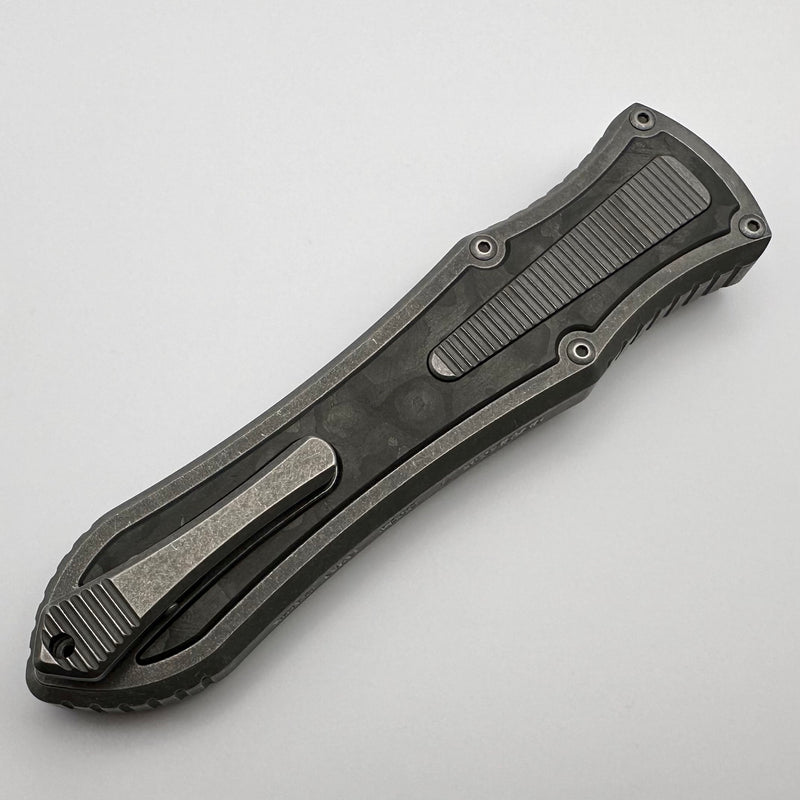 Hawk Designs Model C Deadlock Titanium w/ Fat Carbon & Stonewash MagnaCut Blade