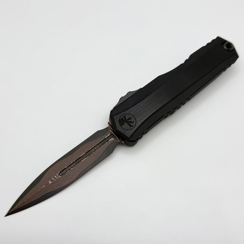 Microtech Marfione Select Cypher II Black w/ Tritium Inlaid Button & D/E Baker Forge Copper-Mai 1242-16MS3