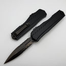 Microtech Cypher II DLC Part Serrated Shadow Signature Series 1242-2DLCTSH