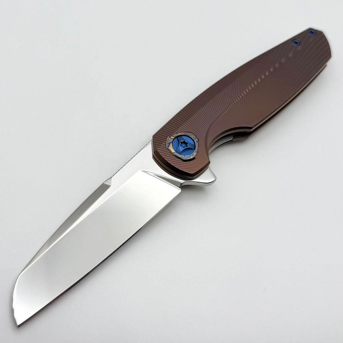 Holt Bladeworks Haptic w/ Bent Starburst Titanium Handles & Near Mirro