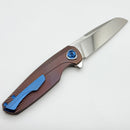Holt Bladeworks Haptic w/ Bent Starburst Titanium Handles & Near Mirror M390 1312