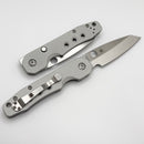 Spyderco Smock Satin Cruwear w/ Blasted Finish Aluminum Handles C240ALCWP Distributor Exclusive