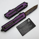 Microtech - Marfione Select Scarab 2 Gen 3 Blued Baker Forge Tanto w/ Purple Stingray Inlaid Handle 1279-16MS3