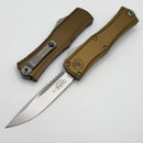Microtech Knives Mini Hera Stonewash S/E M390MK w/ Tan Handle 1703M-10TA