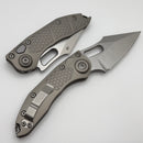 Microtech Borka Stitch Auto w/ Natural Clear Handles & Partial Serrated Stonewash 169-11NC