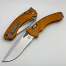 Microtech Amphibian RAM LOK Orange Tangerine Fluted Aluminum & Stonewash M390MK 137RL-10FLOT