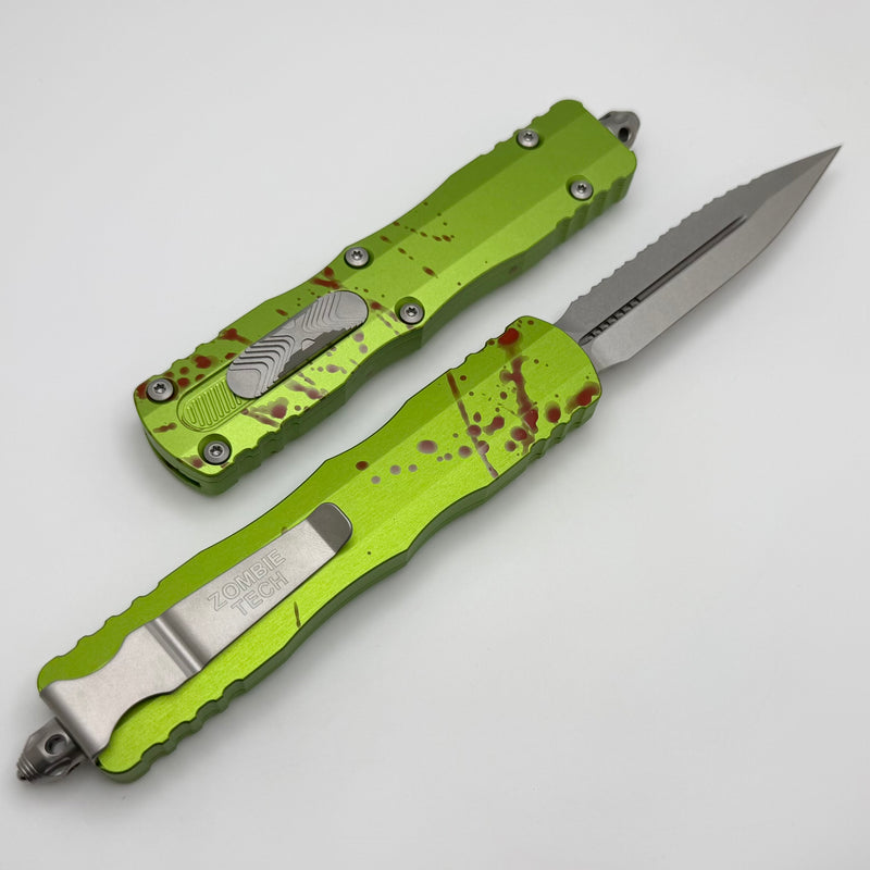 Microtech Dirac Delta D/E Full Serrated Zombie Tech 227-12Z