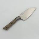 Microtech Santoku 4.2" Tan G-10/Titanium Bolster Handle w/ Stonewash M390MK 3300B-10TA
