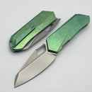 Remette RT Woodpecker w/ Green Crystallized Titanium Handles & M390 RTWP-IG