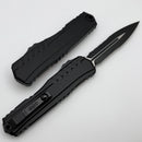 Microtech Cypher II D/E Black Partial Serrated w/ Black Handle 1242-2T