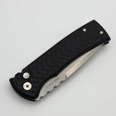 Chaves Pro-Tech Redencion 229 Auto w/ Black Tread Handle w/ Black Lip Pearl Button & Stonewash Tanto S35VN