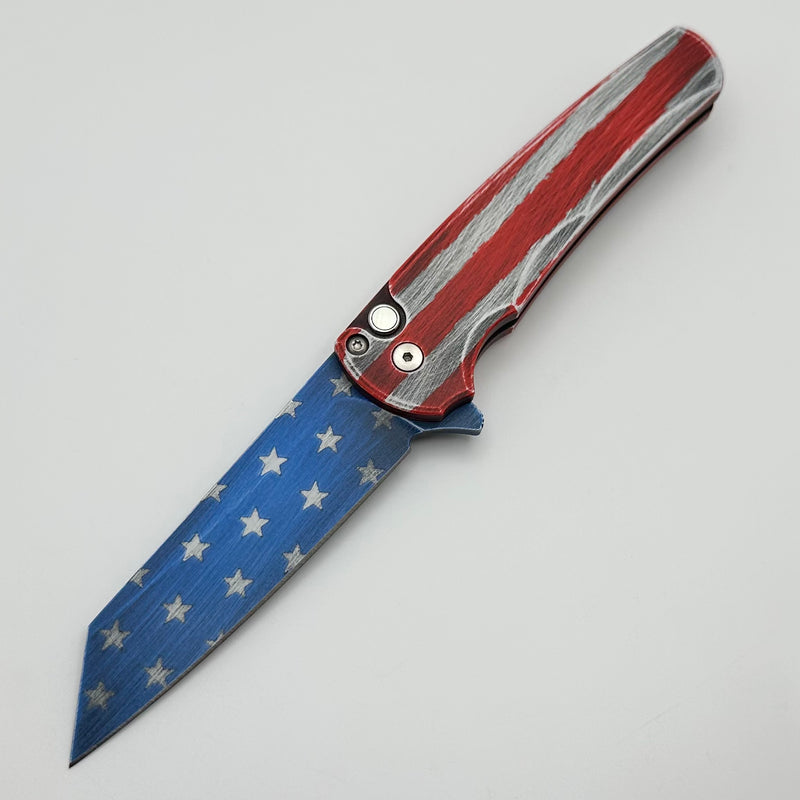 Pro-Tech Malibu Patriot Aluminum Handle & MagnaCut Reverse Tanto 5401-PATRIOT