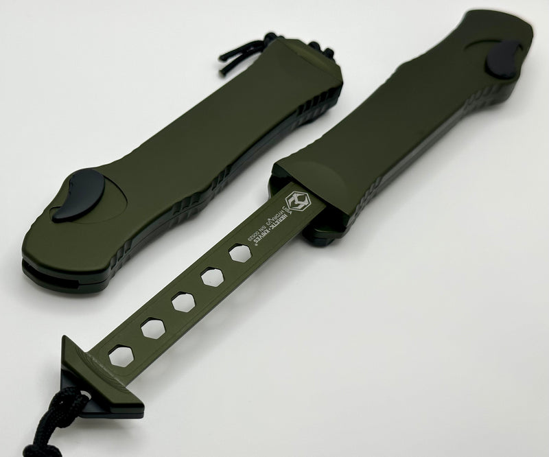 Heretic Hydra V3 OD Green Aluminum Handle & DLC Tanto MagnaCut H006-6A-GRN