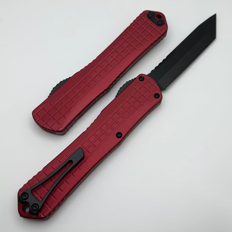 Heretic Knives Manticore X Red Frag Handle & DLC Tanto MagnaCut H031F-6A-RED