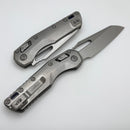 Microtech Marfione Select MSI RAM LOK Titanium Handles w/ Double Vapor Blast & Blue Accents & Stonewash M390MK 210-10MS2