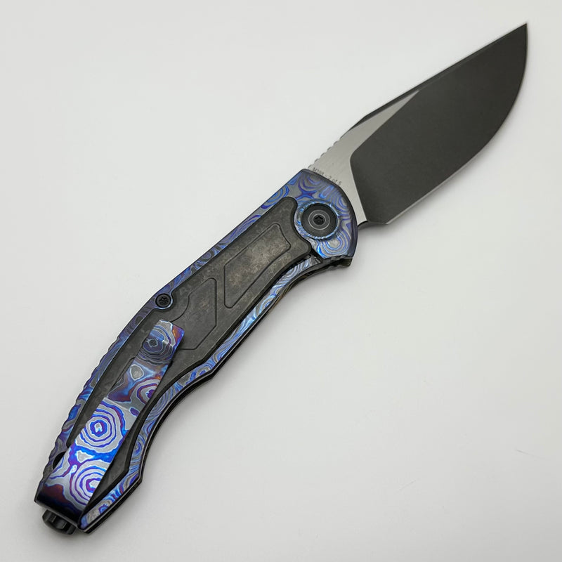 Custom Knife Factory Veksha HD ZircuTi & Crystal Ti Handles w/ Two Tone M398