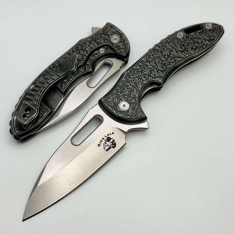 Mechforce Knives Sentry Rick Lala Collab PVD Black Scroll Pattern Titanium & M390