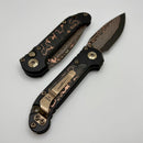 Microtech Marfione Select LUDT Gen III Black Handle w/ Pro-Tech Composites Live Wire Carbon Fiber Inlays & Baker Forge Drop Point w/ Bronze Accents 1135-16MS1