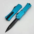 Microtech Knives Mini Hera Black D/E M390MK w/ Turquoise Handle 1702M-1TQ