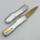 Kershaw Livewire Raw Aluminum Handles & Gold Magnacut Spearpoint 9000RAWGLD