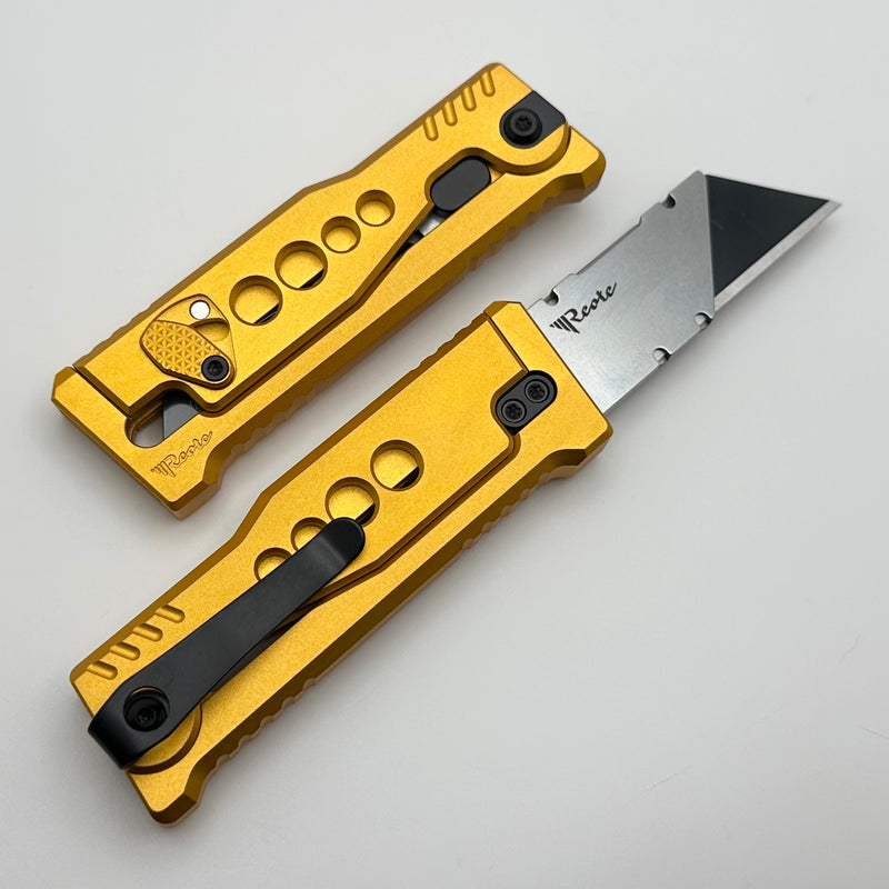 Reate EXO-U Utility Speedhole Pattern Gold Aluminum Handle