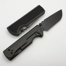Chaves Knives N.T.A.K Titanium Integral Handle w/ Magnetic Knurled Ti Inlays & Drop Point 3V