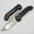 Microtech Marfione Select LUDT Gen III Carbon Fiber Handles w/ Flamed Accents & Stonewash Tanto 1136-10MS16