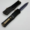 Marfione Custom Combat Troodon LT Gen III w/ Hefted Black Handle & D/E Blued Dragonskin Ball Bearing Damascus