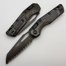 Microtech Marfione Select MSI RAM LOK DLC Frag Titanium Handles w/ DLC Accents & DLC Full Serrated M390MK 210-3DLCTFRMS1